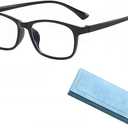 Blue Light Blocking Glasses Vintage Half Frame UV Clear Lens Anti Eyestrain Computer Gaming Glasses for Women Men