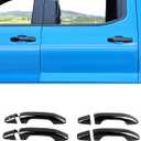 Black Door Handle Cover Trim Compatible with 2023-2024 Chevy Colorado & GMC-Canyon (No Smart Key Hole)