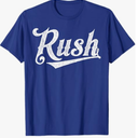 Rush Surname Vintage Retro Gift Men Women Boy Girl T-Shirt Blue, Size 2XL