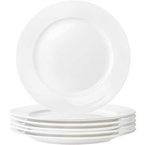 White Salad Plates Set of 4, 8 Inch Ceramic Plates (20 cm)  White Porcelain Appetizer & Dessert Plates for Kitchen, Salad, Snack & Everyday Use, Microwave & Dishwasher Safe