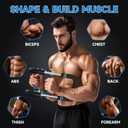 Twister Arm Trainer, Adjustable Chest Workout Equipment 40-130lb, Arm Trainer with 4 Spring, Chest Exerciser for Men, Detachable Power Bar Fitness Machine for Chest Clip Muscle