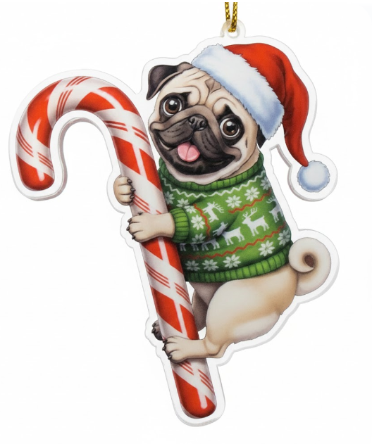 Bernedoodle Christmas Ornament 2d Flat Flat Acrylic Ornament