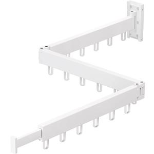 ZdwCyl Clothes Drying Rack Wall Mounted,Drying Rack Clothing,Clothes Hanging Rack,Retractable,Collapsible(Tri-Fold), White Color(Ring)