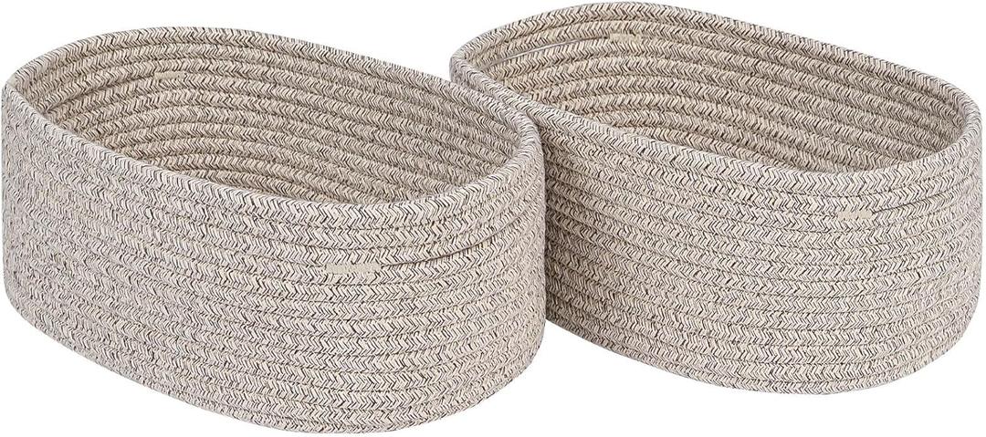 CubesLand Small Storage Baskets for Shelf,Cube Organizer Basket Bin,Woven Baskets for Shelves,Soft Toys Storage Basket,Baby Nursery Basket Bin,Home Decor 12 x 8 x 5.11 inches Light Brown