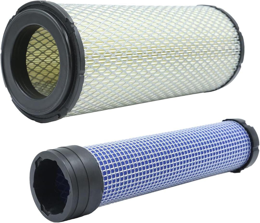 Outer & Inner M131802 & M131803 for Kawasaki John Deere Air Filter Donaldson P821575 & P822858, Kohler 2508301 & 2508304, Scag Grasshopper Gravely Lawn Mower Exmark Lazer Z Parts