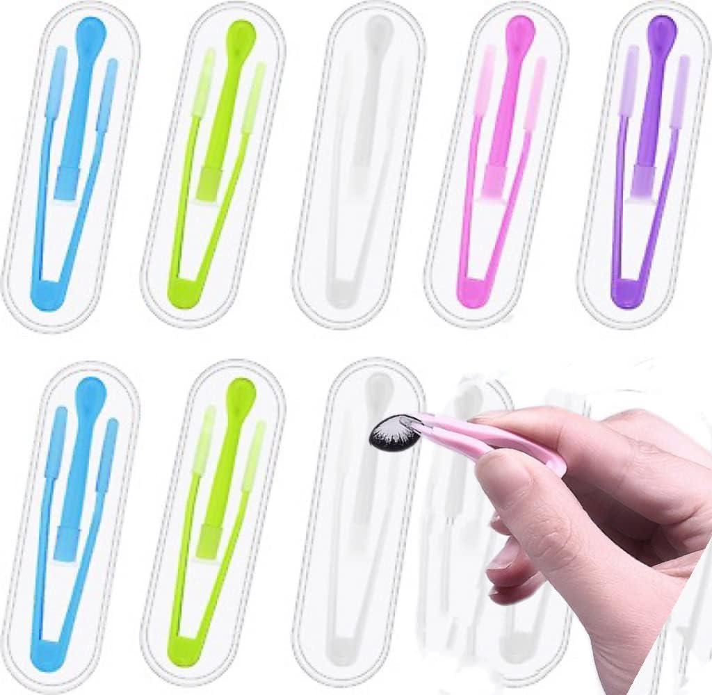 Jowxsx 5Pcs Colorful Contact Lens Tool Case Set Remover and Inserter, Contact Applicator with Soft Tip, Suitable for Contact Lens User, Practical Tools Cases