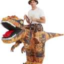 GOOSH Inflatable Dinosaur Costume Adults Halloween Party Blow up T Rex Outfit, Lightweight & Flexible for Cosplay, Parades (72 INCH)