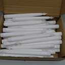 50 Pcs 8.5 Inch LED Flameless Taper Candles Bulk Battery Operated Taper Candles Flickering Candlesticks for Wedding Church Valentines Day Table Decoration (White)