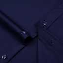 J.VER Men's Dress Shirts Solid Long Sleeve Stretch Wrinkle-Free Formal Shirt Business Casual Button Down Shirts (Blue)