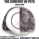 ShinHye Cozy Cat Bed - Round Plush Fluffy Hooded Cave, Indoor/Outdoor, Waterproof & Washable (20x20inch, Coffee)