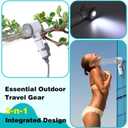 Portable Shower for Camping with Light, All-in-One Rechargeable Shower Pump with Temperature Display, LED Light, 2 Water Modes, Outdoor Portable Shower Head for Beach, Hiking, RV, Pet Wash, Large