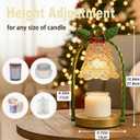 Candle Warmer Lamp Electric Timer: Dimmable Wax Melt Warmer for Jar Candles with 2 Bulbs and Jar Candle,for New Home Bedroom, Gifts for Women (Christmas)