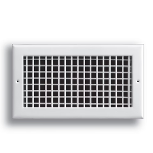 TRUaire - 220V 12X06 - Steel Adjustable Double Deflection Wall/Ceiling Register with Vertical Front Bars, White, 12" x 6"