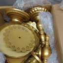 Set of 9 Cake Stands Metal Cupcake Stand Set Multiple Styles Candy Fruit Display Tower Dessert Plate Cake Serving Tray for Birthday Party Wedding Anniversary Baby Shower Engagement (Gold)