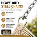 Double Rope Hammock with Hardwood Spreader Bars – Cotton Rope Outdoor Hammock for Patio Backyard Camping Trees – 2 Person Heavy Duty 400 lb Capacity with Carry Bag