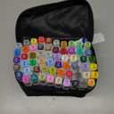 AnyMark Alcohol Markers, 60 Colors Dual Tip Art Coloring Markers Set for Kids Adult Book Drawing Sketching Painting, Chisel & Fine, White Penholder