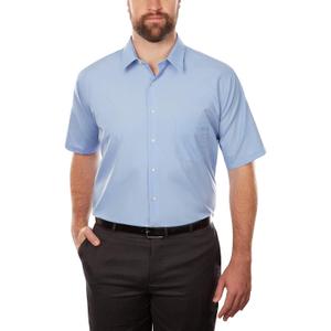 Van Heusen Men's BIG FIT Short Sleeve Dress Shirts Poplin Solid (Big and Tall) Size: 17.5