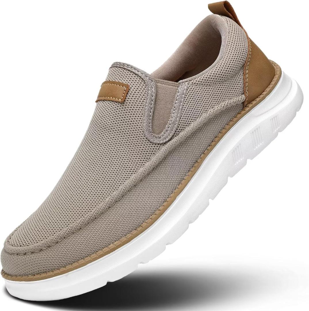 Mens Casual Slip in Shoes Boat Slip On Loafers Fashion Walking Dress Sneakers Work Lightweight Mesh Oxfords Soft Sole, Size: 12