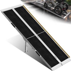 VNN 6ft Wheelchair Ramp with 4 Support Legs, Seamless Portable Aluminum Ramps for Wheelchairs for Home Steps & Stairs, Heavy Duty Non-Slip Mobility Scooter Threshold Ramp, 800lbs Capacity