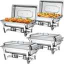 Rengue 9.5 QT Chafing Dishes for Buffet, 4 Pack Chafing Dish Buffet Set
High Premium Stainless Steel Food Warmers Heating & Cooling for Parties Buffet, Gatherings, Banquet, Weddings, Events Serving