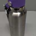 Hydro Flask Water Bottle - Insulated Stainless Steel - Wide Mouth Flex Straw Lid, Non Spill, Leakproof and Refillable in 32 Oz Stainless Steel Violet
