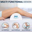Everlasting Comfort Under Knee Pillow for Back Sleeping - Memory Foam Half Moon Leg Bolster Pillow for Back Pain, Thoracic Support