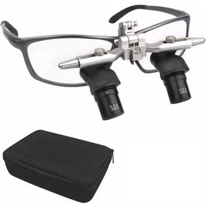 5.0X Binocular Loupe Dental 48 Ergo Loupes Adjustable Working Distance Surgical Magnifying Glasses Tools (5.0X)