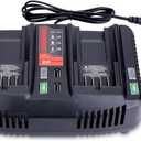 Compatible with Craftsman 20V Battery Charger, CMCB124 Dual Port Charger Compatible with Craftsman 20-Volt CMCB201 CMCB204 CMCB202 V20 Series Lithium Batteries