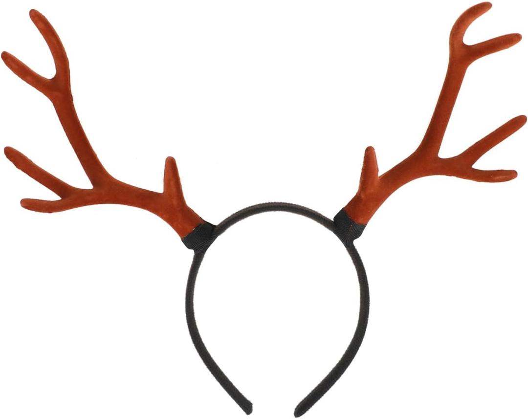Ciieeo Reindeer Antlers Headband, Adult Deer Antlers Headband 1Pc Halloween Christmas Cute Hairband Reindeer Ears for Party