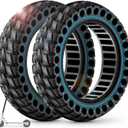 BANGTING 2PCS 60/70-6.5 Scooter Tire, 10x2.5 inch Tire Solid for Segway Ninebot Max G2 / G30 / G30D / G30E / G30E / G30LP / G30D II / G30 Max, 10x2.5-6.5 Tires Replacement for Electric Scooter (Blue)