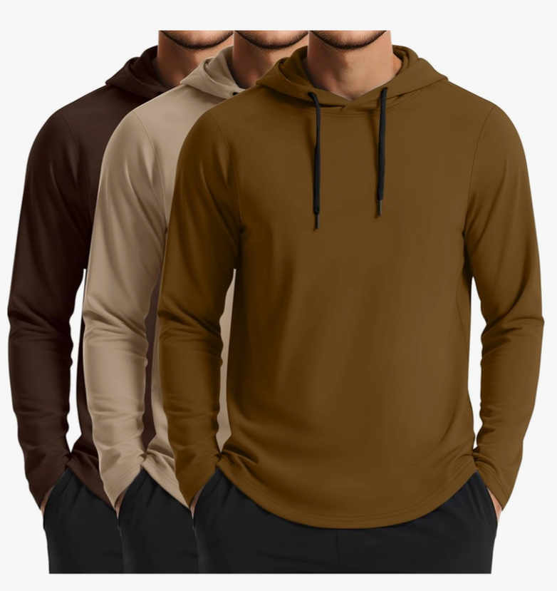 3 Pack Mens Big and Tall Hoodies Pullover Loose Fit Casual Athletic Long Sleeve Hooded Sweatshirts Size XL