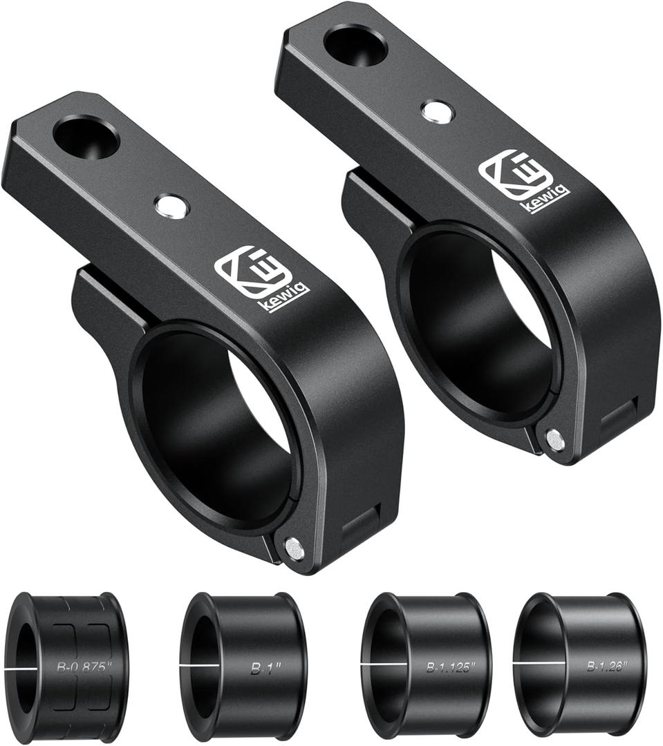 BRCOVAN Light Bar Mounts 2PCS, Aluminum Alloy Off-Road LED Light Mounting Bracket, Fit for Round Rails 0.75" / 0.875'' / 1" / 1.125'' /1.26" / 1.375'' in Diameter, for Motorcycle ATV UTV Boat Truck