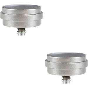 KAMANINA End Cap Replacement Finials for 3/4 or 5/8 Inch Curtain Rods, Drapery Rod Ends with M6 Standard Screws, Set of 2, Antique Silver