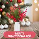 Veemoon 20Pcs Artificial Red Berry Stems,8. 25-11. 2 Inch Christmas Berry Picks Faux Pine Branches Home DIY Ornaments for Wedding Winter Holiday New Year