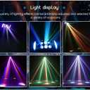 DJ Lights Party Light, Stage Disco Light 4 in 1 RGBW Derby Beam, Led Strobe, Remote & DMX Control Perfect for Wedding Bar Club Disco Party Festival Stage & DJ Lighting, Black