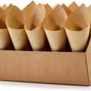 Wedding Confetti Cone Stand Box - 30pieces of Cone Papers and 30Holes for 30 Confetti Cones box (blank kraft, 1)