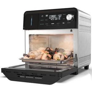 Nuwave PFAS-Free Steam Oven & Air Fryer, All-in-One Convection Cooker with Precision Steam Control, Toast, Air Fry, Sous Vide, Steam & More, Juicier Meats, 120 Presets, 50450F, Stainless Steel