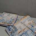 2x6 Rug Runners for Hallways Kitchen Runner Rug Non Slip Washable Blue Long Runner Rugs with Rubber Backing Soft Abstract Carpet Runner for Hallways, Kitchen, Bedroom, Bathroom, Entryway