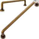 5-Pack Antique Brass Cabinet Pulls, 7-9/16" Hole Center Bar Drawer Handles for Kitchen Cupboards Dressers, Vintage Home Improvement Hardware
