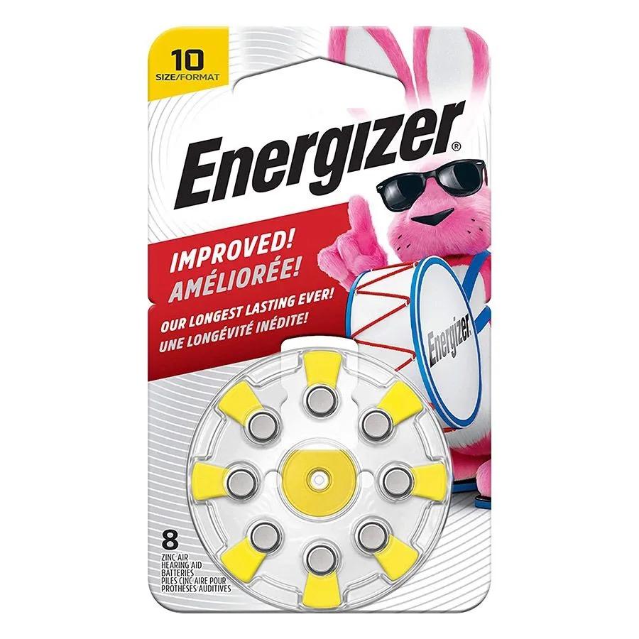 Energizer Hearing Aid Batteries Size 10, Yellow Tab, 32 Pack