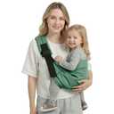 MISSWISDOM Baby Sling Carrier, Toddler Carrier Sling with Double Safety Buckle and Adjustable Shoulder Strap(8-40lbs), Baby Carriers One Size Fits All, Dark Green