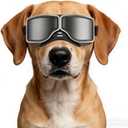 NAMSAN Dog Goggles for Medium to Large Dogs, Wide Snout, Anti-UV Sunglasses for Dogs Large Breeds, Windproof Dustproof Dog Eye Protection, Black