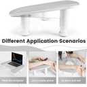 JODSONE Gray U-Shaped Arm Rest for Nails Tech with Rotating Built-In Phone Holder and Adjustable Nail Arm Rest Detachable Manicure Hand Rest for Salon Design