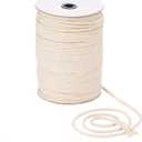 Macrame Cord 5mm x 164yd | 100% Natual Cotton Macrame Rope | 3 Strand Twisted Cotton Cord for Handmade Plant Hanger Wall Hanging Craft Making (Creamy)