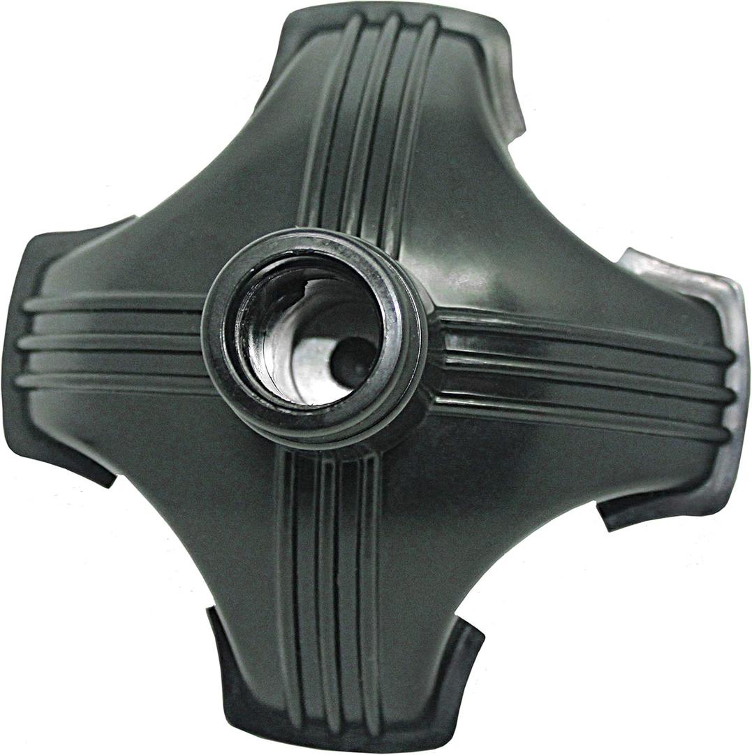 RMS Cane Tip - Self Standing Quad Base Replacement for Most Walking Canes, Walking Sticks, Folding Canes or Offset Quad Pod or Tripod Canes - 4 Prong Rubber Cane Foot Pad (Black)