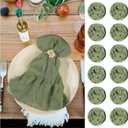 120 Pack Sage Green Cheesecloth Napkins 20 x 20 Inch Gauze Cheese Cloth Napkins with Wrinkle Fall Thanksgiving Cloth Napkins Set Rustic Dinner Table Napkins Bulk for Wedding Baby Shower Party Decor