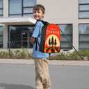 Cowboy Backpack Wild West Cool Cowboys Ride Horses School Backpack for Men Women Teens Kids, Westen Vintage Red Black Shoulders Backpack Outdoor Casual Travel Daypacks, 17 Inches