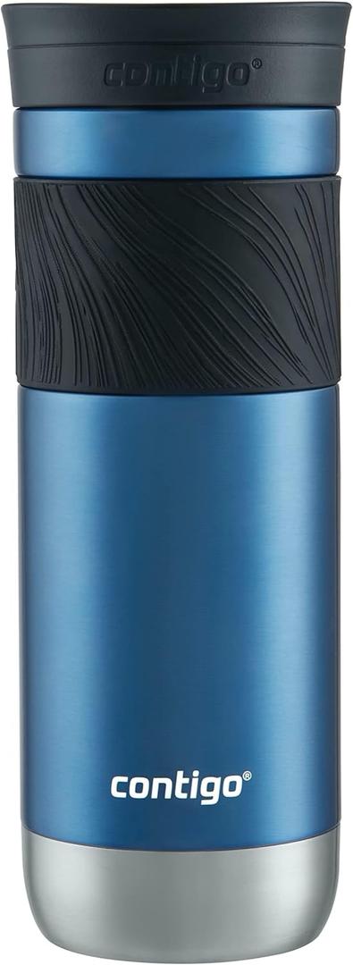 Contigo Byron Vacuum-Insulated Stainless Steel Travel Mug, 20oz - Leak-Proof Lid, BPA-Free, Blue Corn - Perfect Reusable Cup for Coffee or Water; hot and cold beverage holder (20oz (Pack of 1), Blue Corn)