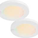 ZAGO LED 6" 120 Volts Closet Light Wired, PIR Motion Sensor Ceiling Disc Light, 15W, 1100 Lumens, CRI>80, 5CCT Daylight White for Closet, Laundry, Garage, Pantry, Wet Location, ETL, White, 2 Packs