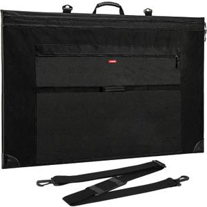Nicpro Light Weight Art Portfolio Bag, 36 x 48 Extra Large Art Portfolio Case with Detachable Shoulder Strap, Leather Corners, Carrying Storage Case for Artwork, Canvas, Poster, Sketching, and Drawing